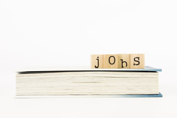 jobs wording stack on a book