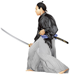 Samurai with the sword