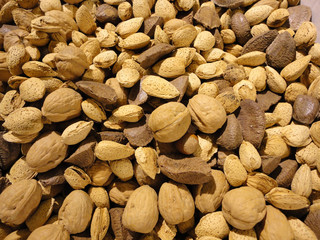 Pile of assorted nuts