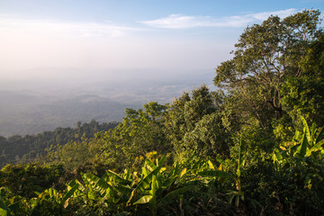 Fototapeta na wymiar Landscape of mountain view at Phuthapboek Khoo kho , Phetchabun