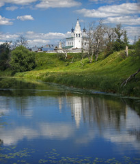 Landscape with the Russian church