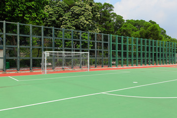 Soccer field and gate