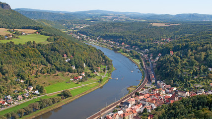 Blick auf Königstein - Sächsische Schweiz