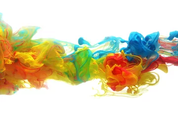 Wandcirkels plexiglas Colorful ink in water © Leigh Prather