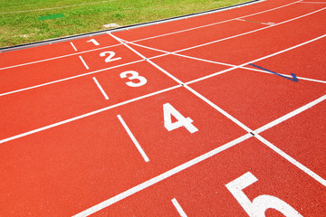 Fototapeta premium Running way in red