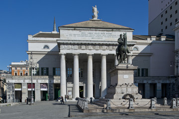 Fototapeta na wymiar Theatre Carlo Felice in Genoa