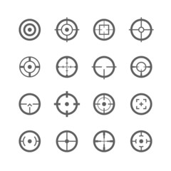 Fototapeta premium Crosshairs icons