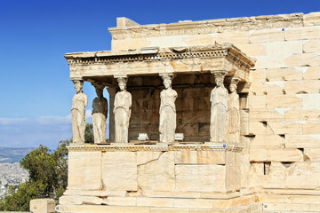 Fototapeta premium The Caryatids Porch of the Erechtheion in Athens