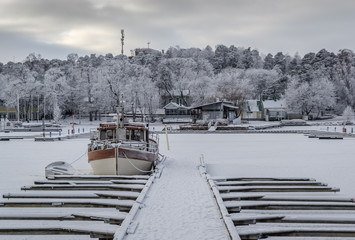 Boat on ice