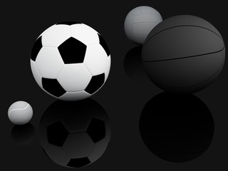Sports Equipment. 3d Illustration