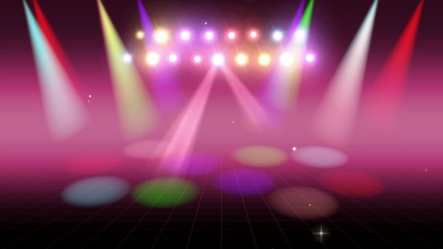 disco lights in night club