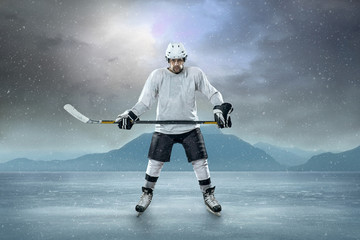 Ice hockey player on the ice