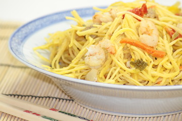 nouilles aux crevettes