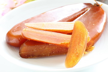 Dried fish roe Karasumi from Taiwan