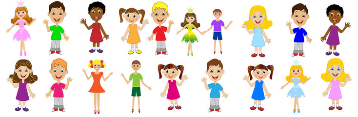 merry little child on white background