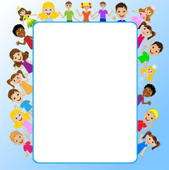 merry little child and background for design