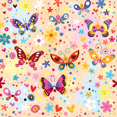 colorful butterflies pattern