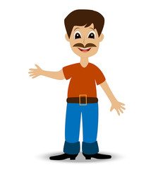 merry man on a white background