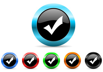 accept icon vector set