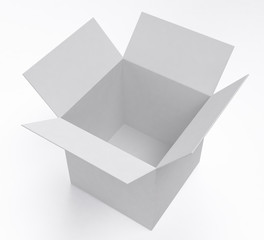 White box on white background