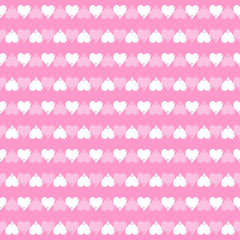 Seamless pattern of hearts