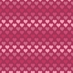 Seamless pattern of hearts