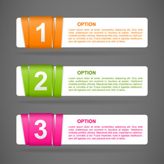 vector color paper option labels
