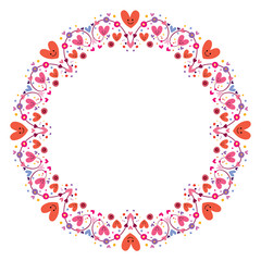 cute hearts frame