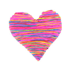 Decorative heart isolated on white