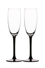 kieliszki do szampana na białym tle © piotrszczepanek