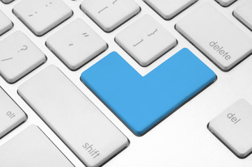 Blank blue button