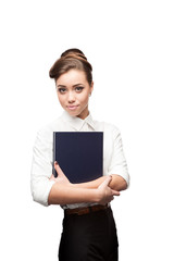 Obraz premium businesswoman holding book