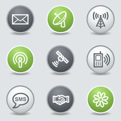 Communication  web icons, circle buttons