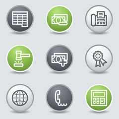 Finance web icons set 2, circle buttons