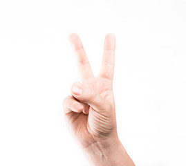 Victory human hand