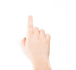  hand touching virtual screen