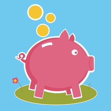 Cute pig moneybox