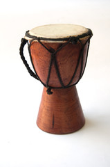 Toy -african drum isolated on a white background