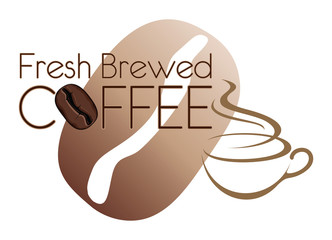 Coffee Design Fresh Brewed Bean