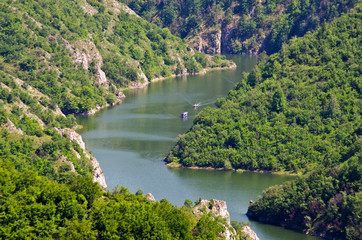 Fototapeta na wymiar Canyon of Uvac river, Serbia