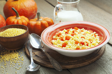 Millet porridge with pumpkin