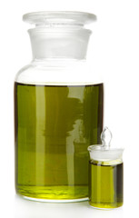 Medicine bottles isolated on white