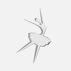 Vector illustration of dancing ballerina
