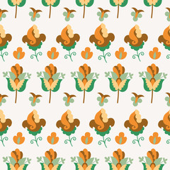 Obraz premium Seamless pattern with flowers