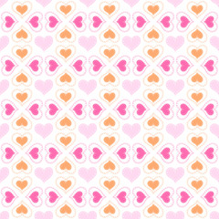 Seamless pattern with hearts