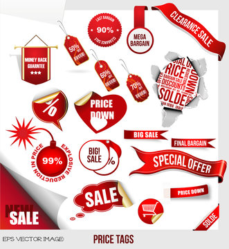 ps Vector image:PRICE TAGS