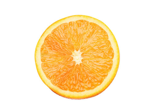 juicy orange isolated on white