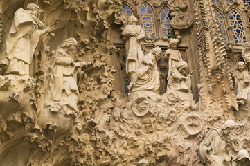Details of the Sagrada Familia in Barcelona Spain - 60953477