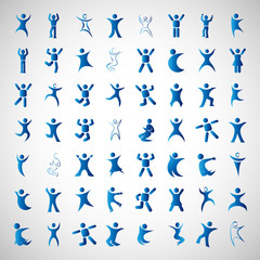 Fototapeta premium Abstract Human Symbols Set