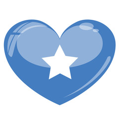 Somalia Herz Flagge Icon Button